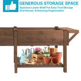 Gowoodhut Raised Garden Bed with Legs Outdoor, Elevated Garden Box with Grow Grid, Large Storage Shelf for Vegetable, Flower, Herb, Easy to Assemble，73x23x32 in Gowoodhut