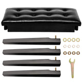 Bonnlo Wooden Double/Duet Piano Bench with Storage and Thick Cushion Faux Leather Padded Piano Stool Artist Duet Seat- Black Bonnlo