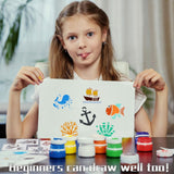 Summer Stencils for Painting, 20PCS 3 Inch Plastic Beach Stencils for Crafts Reusable, Small Stencils for Painting on Wood Canvas Rock, Funny Sea Life Stencils for Home Decor & DIY Projects Felixcraft