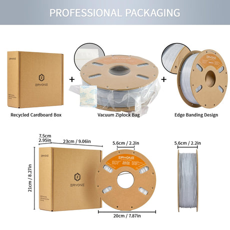 ERYONE Marble PLA Filament 3D Printer Filament 1.75mm +/- 0.03mm Fits for Most FDM 3D Printers, 1KG Cardboard Spool(2.2LBS), Marble ERYONE