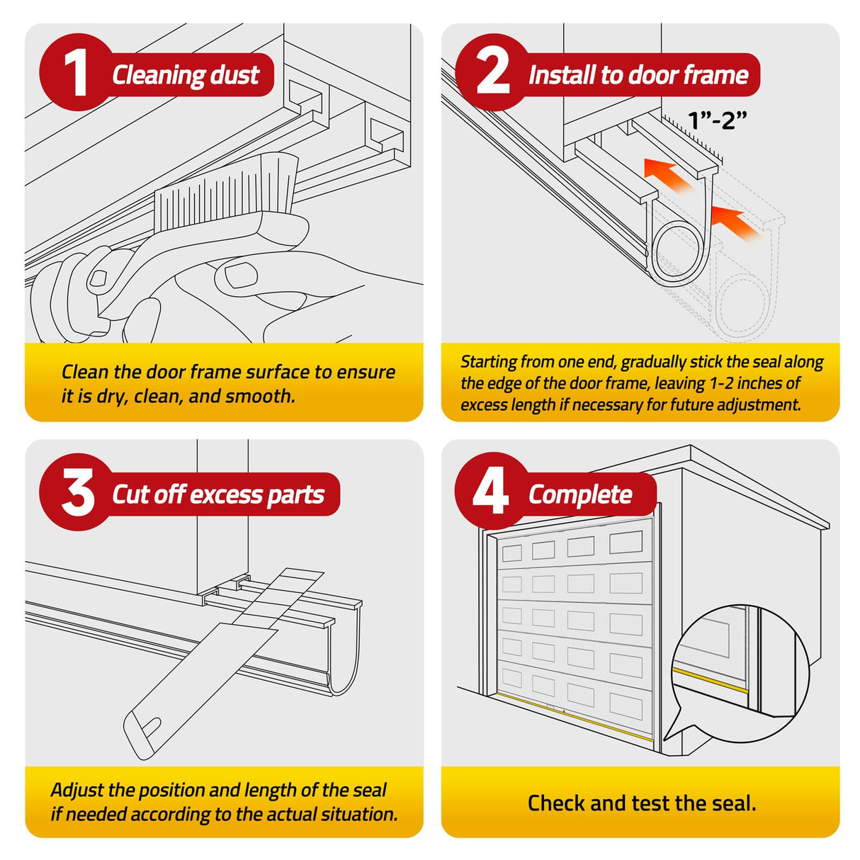 Jin&Bao Garage Door Bottom Weather Stripping Rubber Seal with T-Ends 5/16" - Protect Your Garage from Weather, Insects, and Dust with Premium Garage Door Draft Stopper（16FT） Jin&Bao