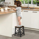 YINMIT Step Stools for Adults and Kids, Wooden Small Step Stool with Non-Slip Feet, Rectangular Stepping Stool for High Bed, Using for Bedroom, Kitchen and Living Room, Hold Up to 500 lbs YINMIT