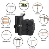 Eurmax USA Weight Bags for Pop up Canopy Outdoor Shelter,Gazebo Instant shelter Leg Canopy Weights, Sand Bags, Set of 4(Black) Eurmax