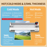 Laminator Machine 11X17 with 70Letter Size Laminating Sheets for A3/A4,13Inch Wide Thermal Hot&Cold 2Roller Lamination Laminated 3-5mil for Office Home School Teacher,with Paper Cutter,Corner Rounder lamtetur