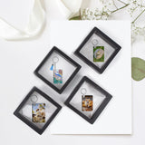 10 PCS Sublimation Keychain Blanks Gift Box 3.54 x 3.54 x 0.8 Inches Plastic Keychain Packaging Box with PE Film Sublimation Keychain Blanks Holder Gift Wrapping Box for Rectangle Round Keychain QoTang