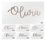 Personalized Name for Above Crib, Nursery Decor Letters, Connected Letters, Personalized Gifts, Baby shower Many Sizes Available Jess and Jessica