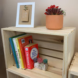 Wilson Large Wooden Pine Crate for Storage and Decoration at Home, Office, Kitchen, Bedroom, and Retail (12.5"x9.625"x17.875") (Set of 3) Wilson