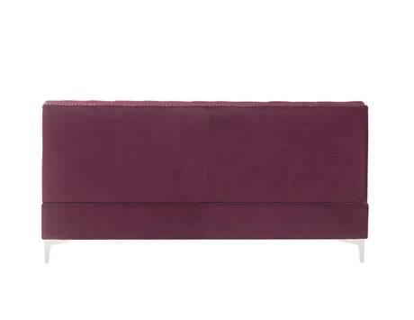 Acme Furniture Jaszira Modular - Armless Sofa in Burgundy Velvet Acme