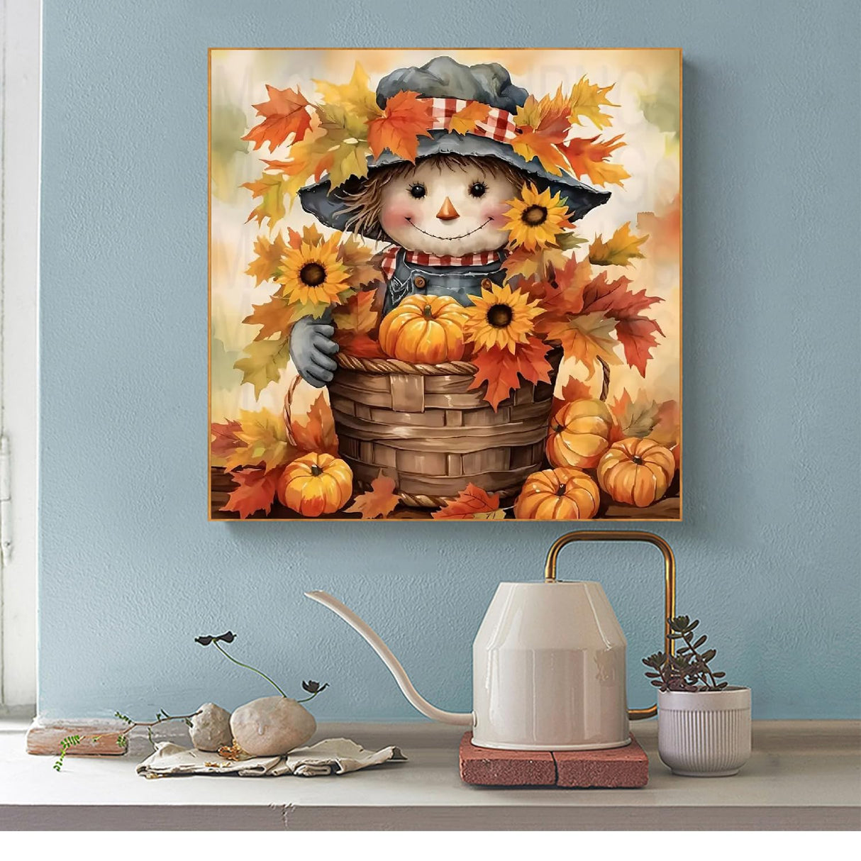 mjcakrn Fall Diamond Painting Kit for Adults, 5D Full Drill Diamond Art Painting, DIY Autumn Diamond Art Kits for Adults for Home Wall Decor 14 x 14 inches mjcakrn