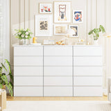 FOTOSOK White Dresser, 5 Drawer Dresser Tall White Dresser with Large Storage Space, Modern Storage Chest of Drawers, 23.6L x 17.6W x 39.1H Inch Storage Organizer Cabinet for Home, White FOTOSOK