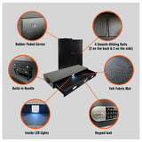 Under Bed Gun Safe Drawer for AR Rifle - Long Storage Case for Car Trunk Gun Storage - Rifle Safes for Home Rifle and Pistols, Horizontal and Vertical Gun Safe | 43.3‘’L x 13.8''W x 5''D Metateel