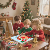 cviokrdu 4 Pack Paint by Numbers Kit for Kids with Frame-Wooden Easel, Christmas Paint by Numbers for Kids Ages 4 8 12, Easy Christmas Acrylic Oil Painting Kits for Home Wall Decoration 8x8 inch cviokrdu