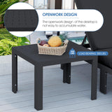 NICESOUL 10 Piece Oversized Modular Aluminum Outdoor Furniture Set, 29" Deep Wide Sectional Seating, 500 lbs High Weight Capacity Weather Resistant Patio Conversation Set for Backyard Poolside, Black NICESOUL