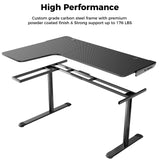 EUREKA ERGONOMIC L Shaped Gaming Desk, 60 Inch L60 Home Office Corner PC Computer Gamer Table Large Writing Workstation Gifts w Mouse Pad Cable Management, Space Saving, Easy to Assemble, Left, Black EUREKA ERGONOMIC