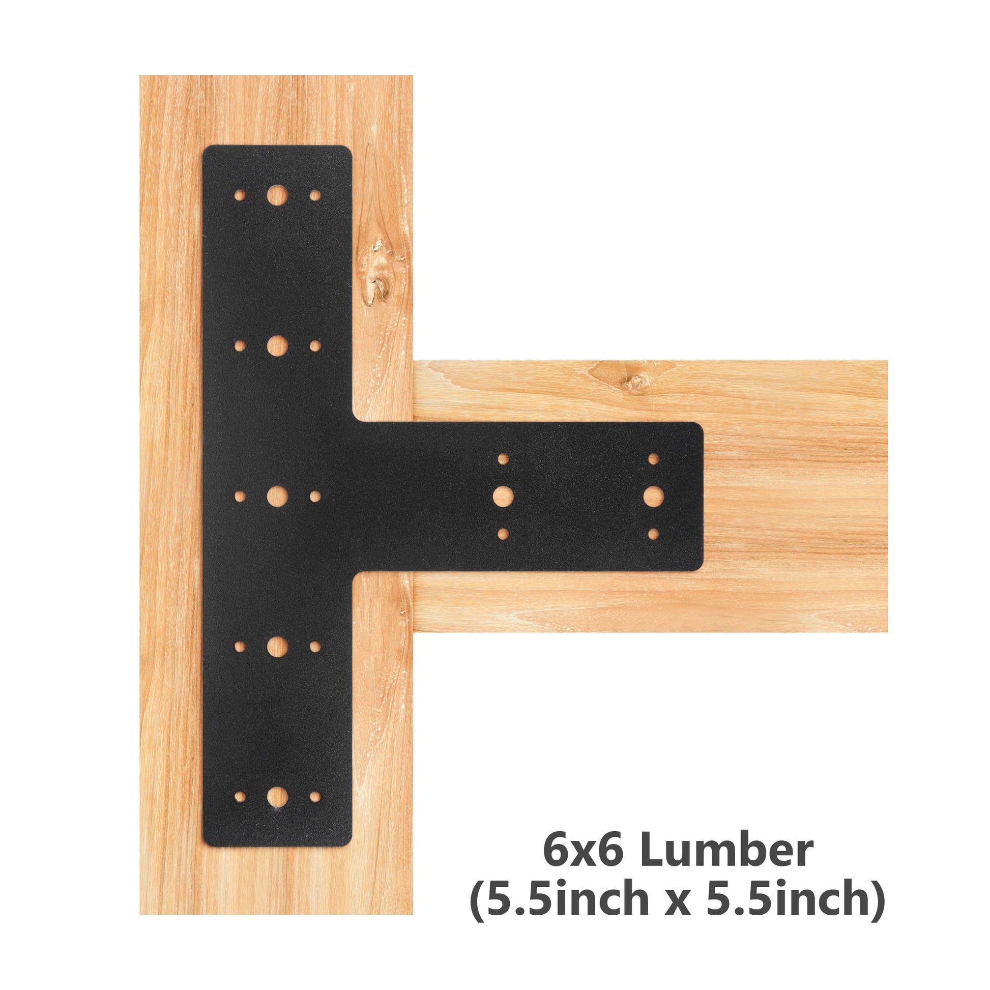 Sihnman 14" x 8.5" T Shape Steel Flat Bracket (1 pc) with Powder Coating as Mending Plate, Joining Brackets, Connecting Brackets, T Strap. Metal Plate with Holes, T Flat, T Plate for Truss fr - WoodArtSupply