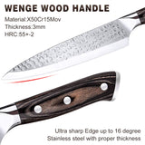 Kitchen Knife Set, 16-Piece Knife Set with Built-in Sharpener and Wooden Block, Precious Wengewood Handle for Chef Knife Set, German Stainless Steel Knife Block Set, Ultra Sharp Full Tang Forged Tudoccy