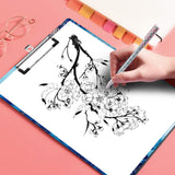 A4 Letter Size Clipboard Epoxy Resin DIY Casting Soft Silicone Molds + 5 Stainless Steel Low-Profile Clips, Retractable Hanging Hole Write Pad Draw Board Document Holder School Office Business NiArt