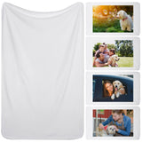 Nuanchu 1 Piece Baby Sublimation Blanket Blanks 31 x 47'' White Sublimation Throw Blanket Customized Soft Flannel Blanket Lightweight Bed Travel Blanket Heat Press Bedroom Dorm Nuanchu