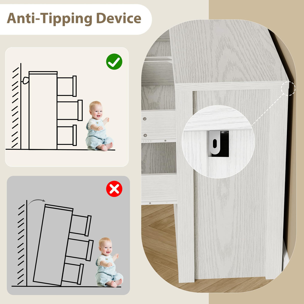 GarveeHome 9 Drawer Dresser for Bedroom, Wide Modern Chest of Drawers, Large Wood Dresser Wooden Storage Organizer for Living Room, Hallway Entryway GarveeHome