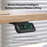 BANTI 55'' Standing Desk, Electric Stand up Height Adjustable Home Office Table, Sit Stand Desk with Splice Board, Oak BANTI