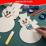 8 Pcs Large Christmas Wooden Snowman Cutouts Unfinished Wood Snowman Hanging Decoration Blank Wooden Snowman Shape Slices Ornaments for DIY Crafts Christmas Winter Xmas Party Door Hanger Home Decor AWIZOM
