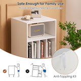 Giantex Record Player Stand, White Turntable Stand Holds up to 150 Albums, Mid-Century Vinyl Storage Cabinet Table with Metal Legs, Record Player Holder End Table for Bedroom Living Room Giantex