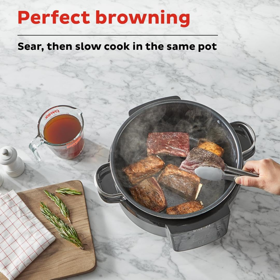 Instant Pot Superior Cooker 7.5QT Slow Cooker and Multicooker, 4-in-1 Functions, Sears/Sauté, Slow Cooks/Roast, Steams and Warms, From The Makers of Instant Pot Instant Pot