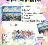 croshom Paint by Numbers Kit for Adults Beginner, Easy Paint by Numbers Kits for Adults, Suitable for Gifts and Home Wall Decor 16" x 20", Sea Landscape croshom