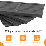 LHBcraft Shed Outdoor Storage Shed with Sloping Roof and Lockable Door, Resin Outdoor Storage Box Cabinet Waterproof and Multiple Hooks for Backyard, Patio, Poolside, Black LHBcraft