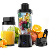 neza Personal Blender, 360 Watt Portable Blender-for Shakes & Smoothies, 24oz Cordless Mini Blender, 6000mAh, Self Cleaning and BPA Free Portable Juicer, Travel Blender with 6 Sharp Blade, Ink Black neza