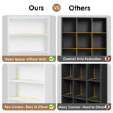 FACBOTALL 82" Tall Bookshelf, 7-Tier Open Shelves Bookcase, Freestanding Display Storage Shelves, Tall Bookcase Home Decor Furniture for Home Office, Living Room, Bedroom, White FACBOTALL