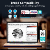 Mecpow X3 Laser Engraver, 5W(5000mW output) Laser Cutter, 60W Laser Engraving Cutting Machine, Laser Engraver for Wood and Metal w/Emergency Stop, Flame & Gyro Detection, 16.0 x 15.7" Mecpow