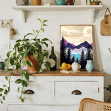 Ninonly 4 Pack Paint by Numbers Kit for Adults Framed Canvas, Art Supplies for Adults Beginners with Easel, Brushes, Acrylic Paint Set for Christmas Gift & Decor, 9 * 12 Inch Ninonly