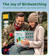 HIXX® Smart Bird Feeder with Camera, Birdwatching Camera with AI Identify Bird Species & Solar Panel, Auto Bird Video Capture & Instant Notifications, Bird Camera Feeder for Bird Lovers, Green HIXX