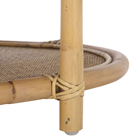 SAFAVIEH Home Collection - Arvid Honey Brown Wash Rattan Coffee Table, Round Boho Coastal Design, Fully Assembled (COF6512B) SAFAVIEH