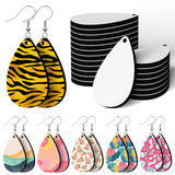 30 Pieces Sublimation Blank Earrings, Modacraft Sublimation Printing Earrings Unfinished Teardrop Heat Transfer Earring Pendant with Earring Hooks and Jump Rings for Jewelry DIY Making. Modacraft