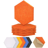 Self-adhesive Hexagon Acoustic Panels 12 Pack, TONOR 12"x 10"x 0.4" High Density Sound Proof Panels Tiles for Walls, Absorbing Noise and Eliminating Echoes Acoustic Foam for Home Studio Orange TONOR