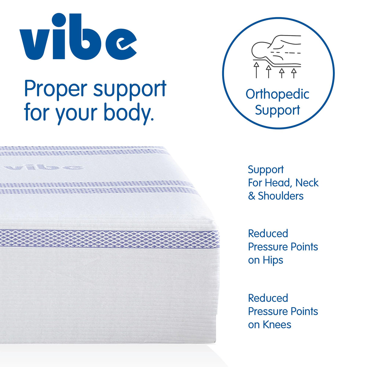 Vibe Gel Memory Foam Mattress, 12-Inch CertiPUR-US Certified Bed-in-a-Box, Twin XL, White Vibe