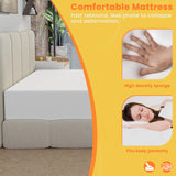 10 Inch Twin Mattress, Gel Memory Foam Twin Size Mattress, Pressure Relieving, Cooling Gel Foam, Twin Mattress in a Box, Certipur-Us Certified, Bed-in-a-Box, Twin, 75"L x 39"W x 10"Th, White NChanmar