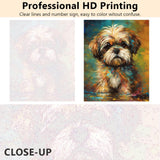 Paint by Numbers Dog Canvas Paint by Number for Adults Shih Tzu Dog Paint by Number Kids Paint by Number Kits on Canvas Paint by Numbers for Beginner Home Decoration 16x20 in Rebotipy