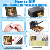 Sublimation Blank Fridge Magnets for Home Kitchen Refrigerator Microwave Oven Wall Door Decoration or Office Calendar with 30 Pcs Sublimation Printing Square Blank, 30 Pcs DIY Metal Magnetic Cruzix