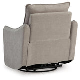 Signature Design by Ashley McBurg Contemporary Swivel Power Recliner with USB Ports, Light Gray Signature Design by Ashley