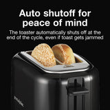 Proctor Silex 2-Slice Toaster with Extra Wide Slots for Bagels, Cool-Touch Walls, Shade Selector, Toast Boost, Auto Shut-off and Cancel Button, Black (22305) Proctor Silex
