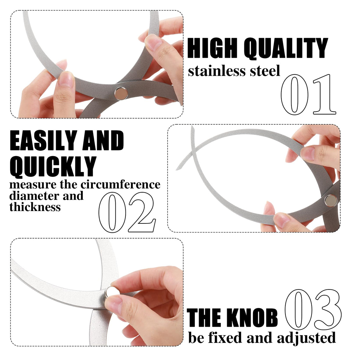 Saysurey Wood Turning Double Ended Bowl Calipers Stainless Steel Woodworking Woodturning Tools Pottery Calipers Wood Lathe Thickness Measuring Tool(11 Inch) Saysurey