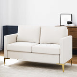 Avenco Loveseat Sofa, Modern Sofa Coach, 67'' Width Sofa with Extra Deep Seats, Couch for Living Room, Apartment, Room Office, Ivory Avenco