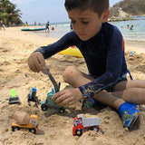 UMU Construction Toy Cars 7 PCS Wooden Kids Mini Vehicles for Toddlers, Compatible to Thomas Train Toys Railway and Major Brands, Best for 3 to 5 Year Old Boys and Girls UMU