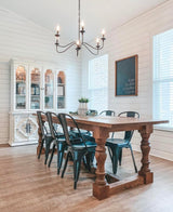 CAROLINA LEG CO. Monastery Farmhouse Dining Table Legs - Handmade in USA - Unfinished - DIY Furniture - Turned Legs - Set of 4 - Dimensions: 5" x 29" CAROLINA LEG CO.