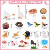93 Pcs Fairy Garden House Resin Accessories Fairy Elves Kit Miniature Fairy Figurines Ornaments Animals Decor Outdoor for DIY Dollhouse HIYZI