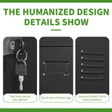 Yukimo 9 Door Metal Locker, Storage Lockers for Employees, Steel Storage Locker with Lock and Card Slot, Employee Lockers for Home, Office, School, Gym, Require Assembly(Black) Yukimo