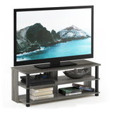 Furinno Sully 3-Tier Stand for TV Up to 48 Inch, French Oak Grey/Black Furinno